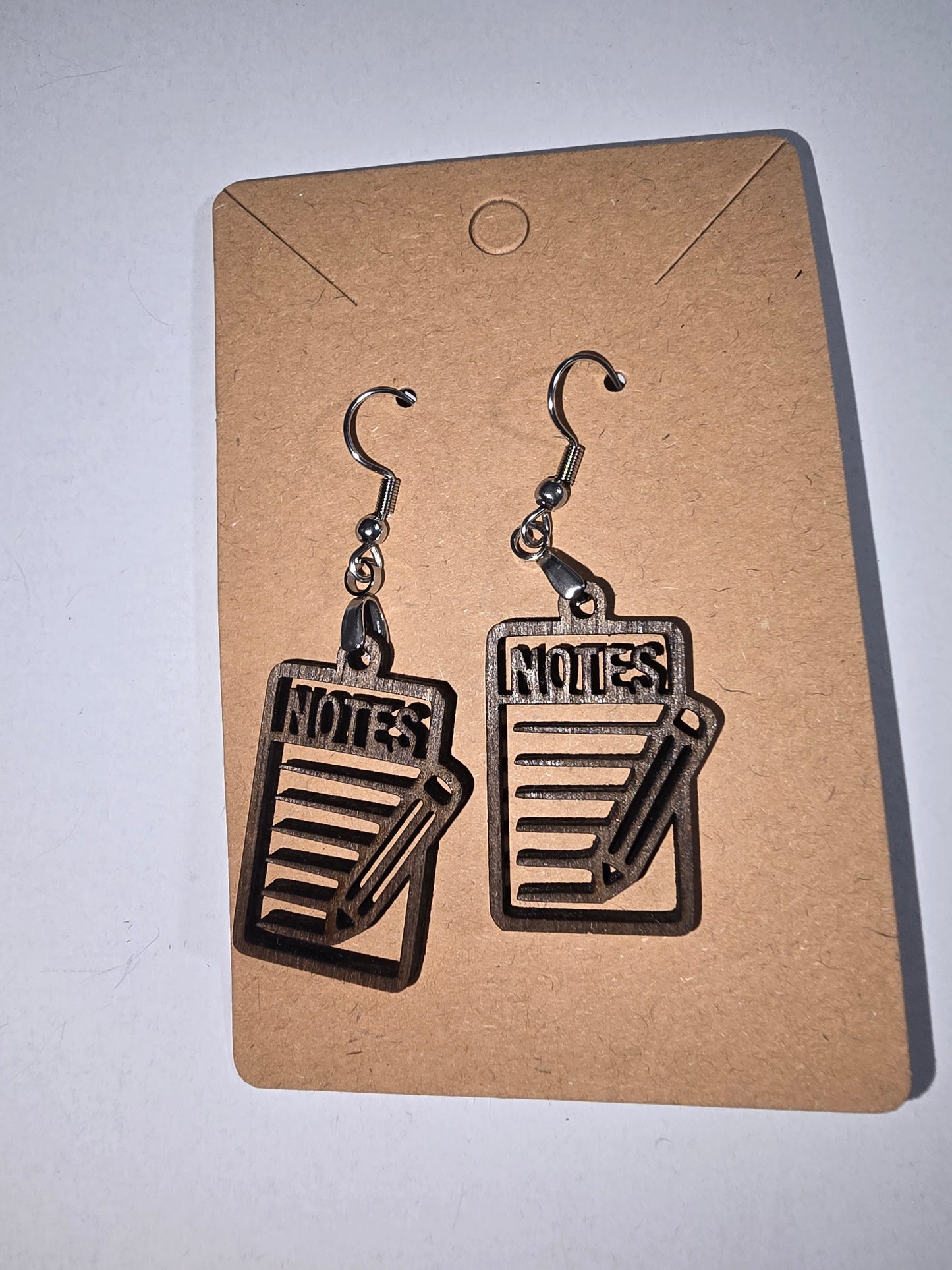Notepad Earrings