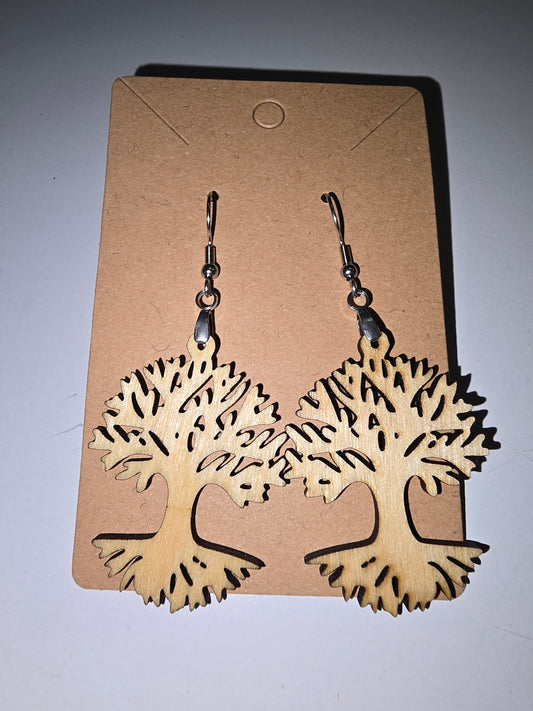 Laser Cut tree of life Earrings