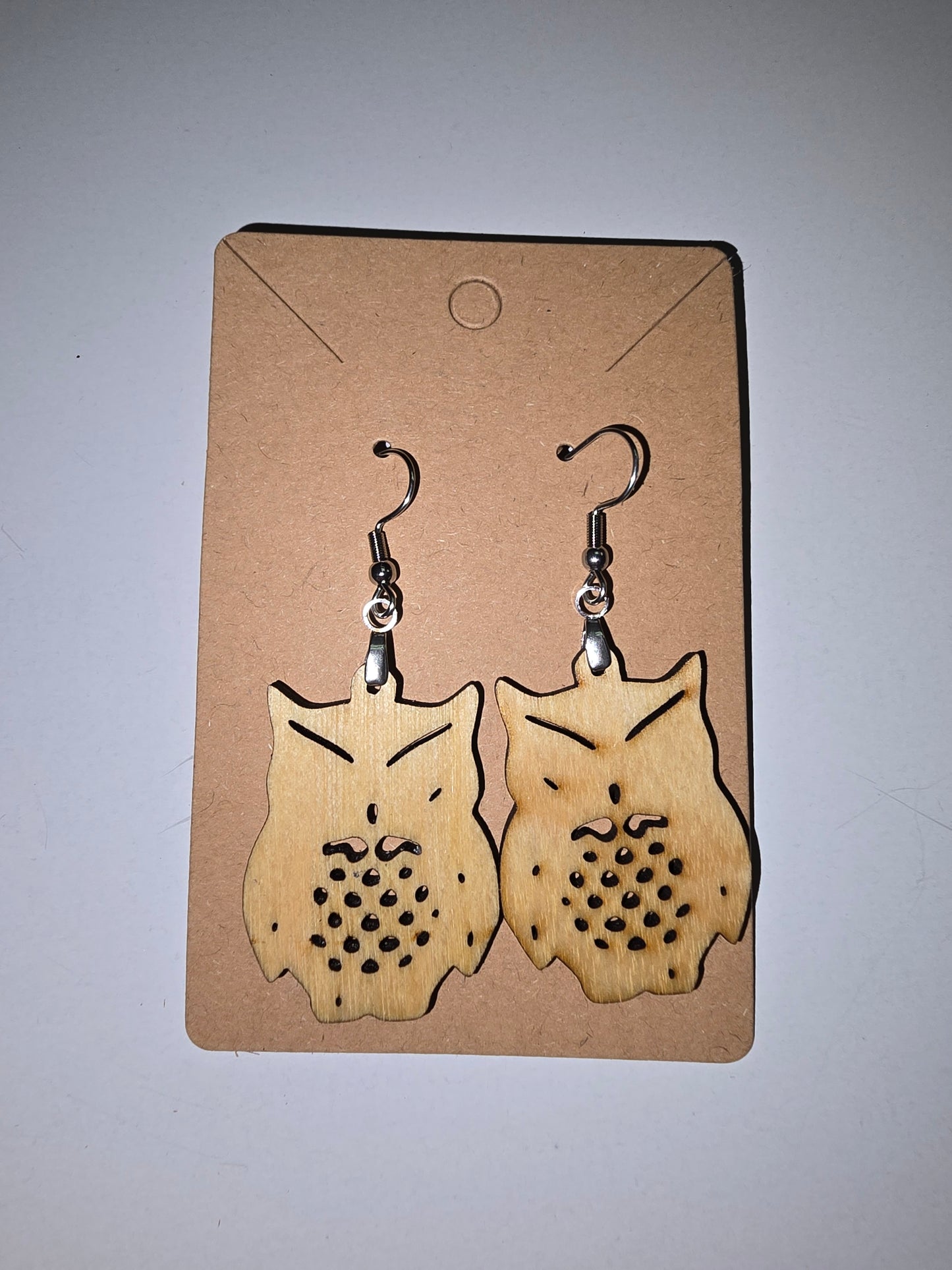 Laser Cut owl Earrings