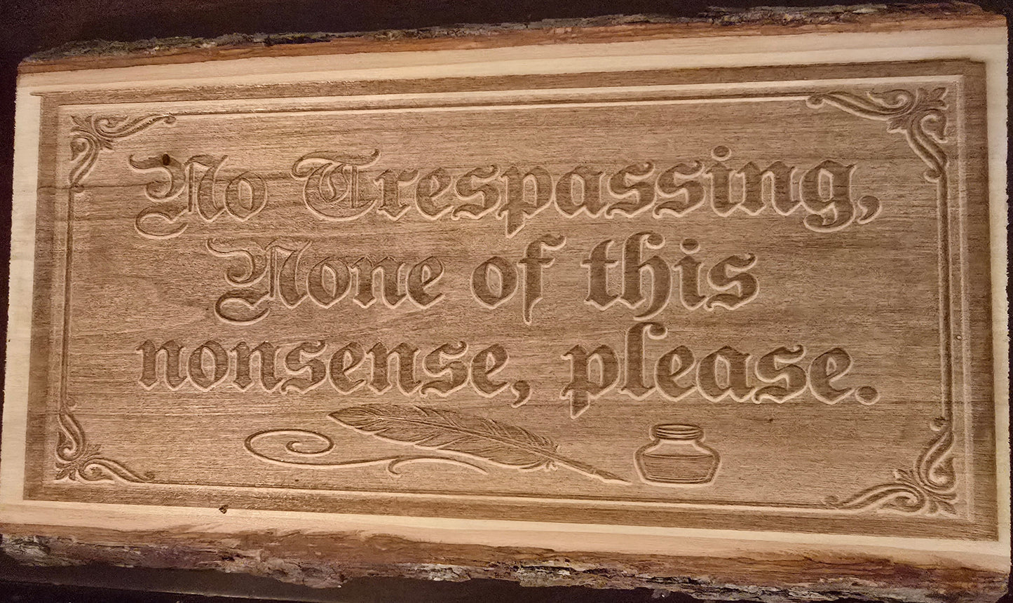 No Trespassing sign