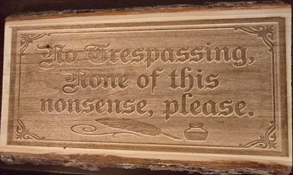 No Trespassing sign