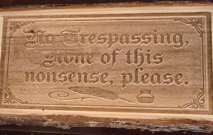 No Trespassing sign