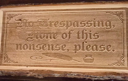 No Trespassing sign