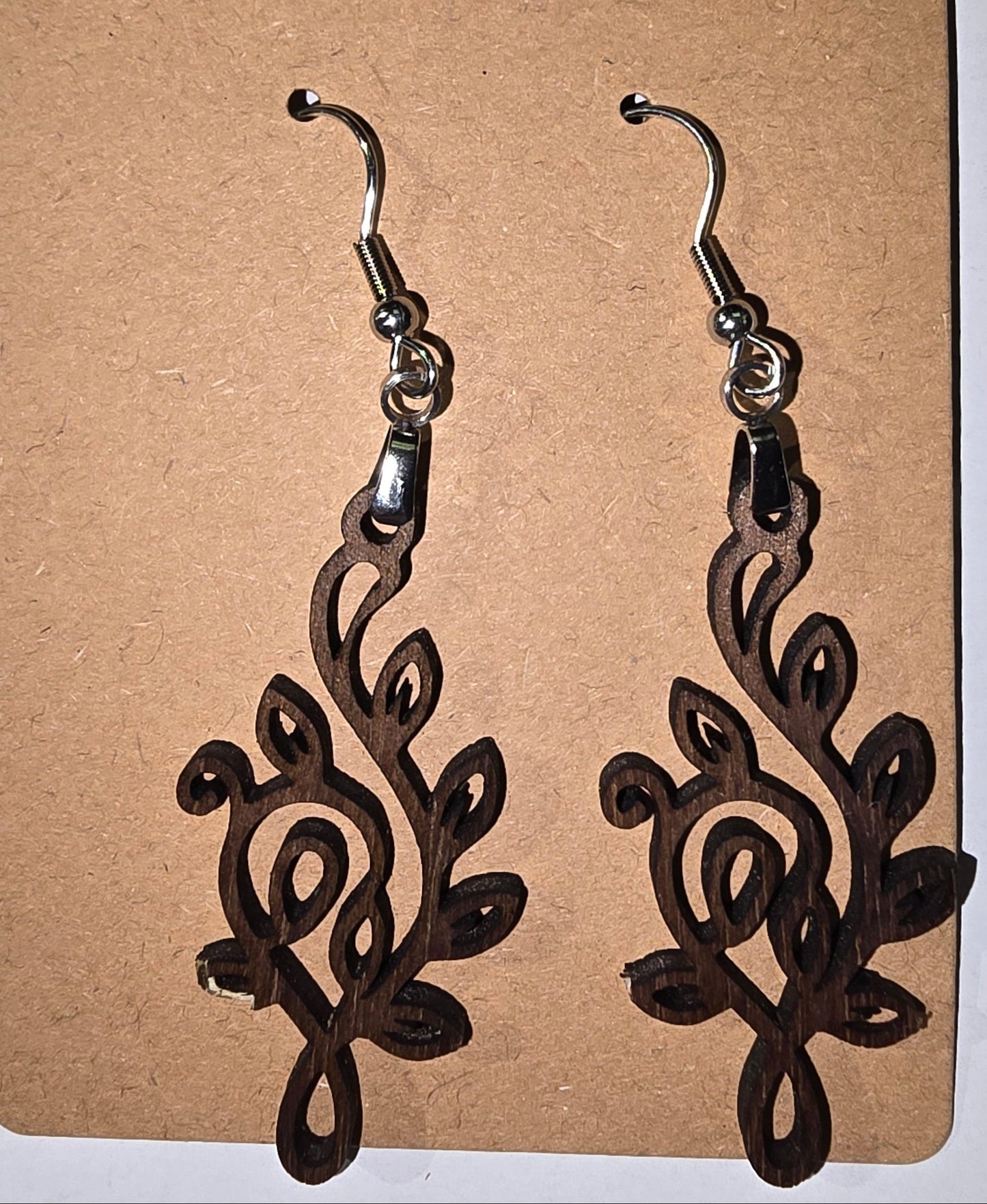Treble Clef Vine earrings