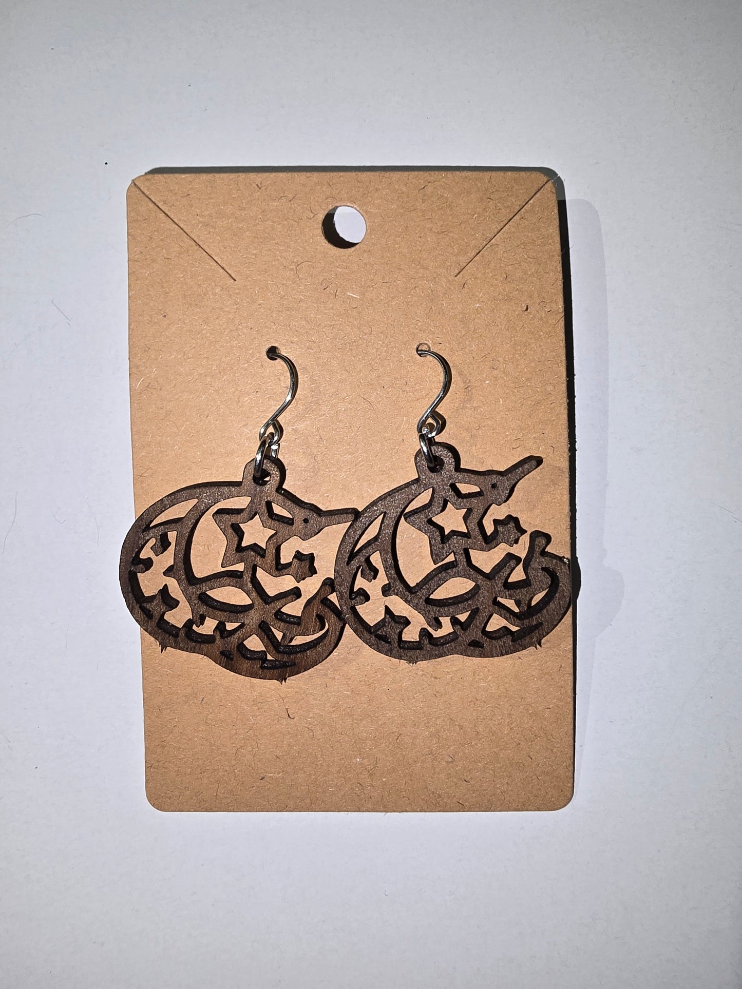 Crescent Moon and Stars earrings
