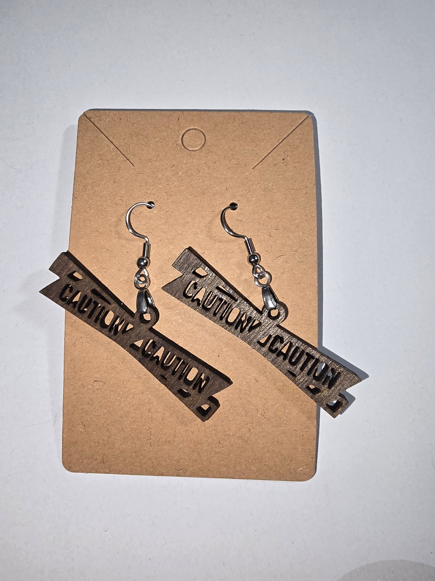 Caution Barricade Earrings