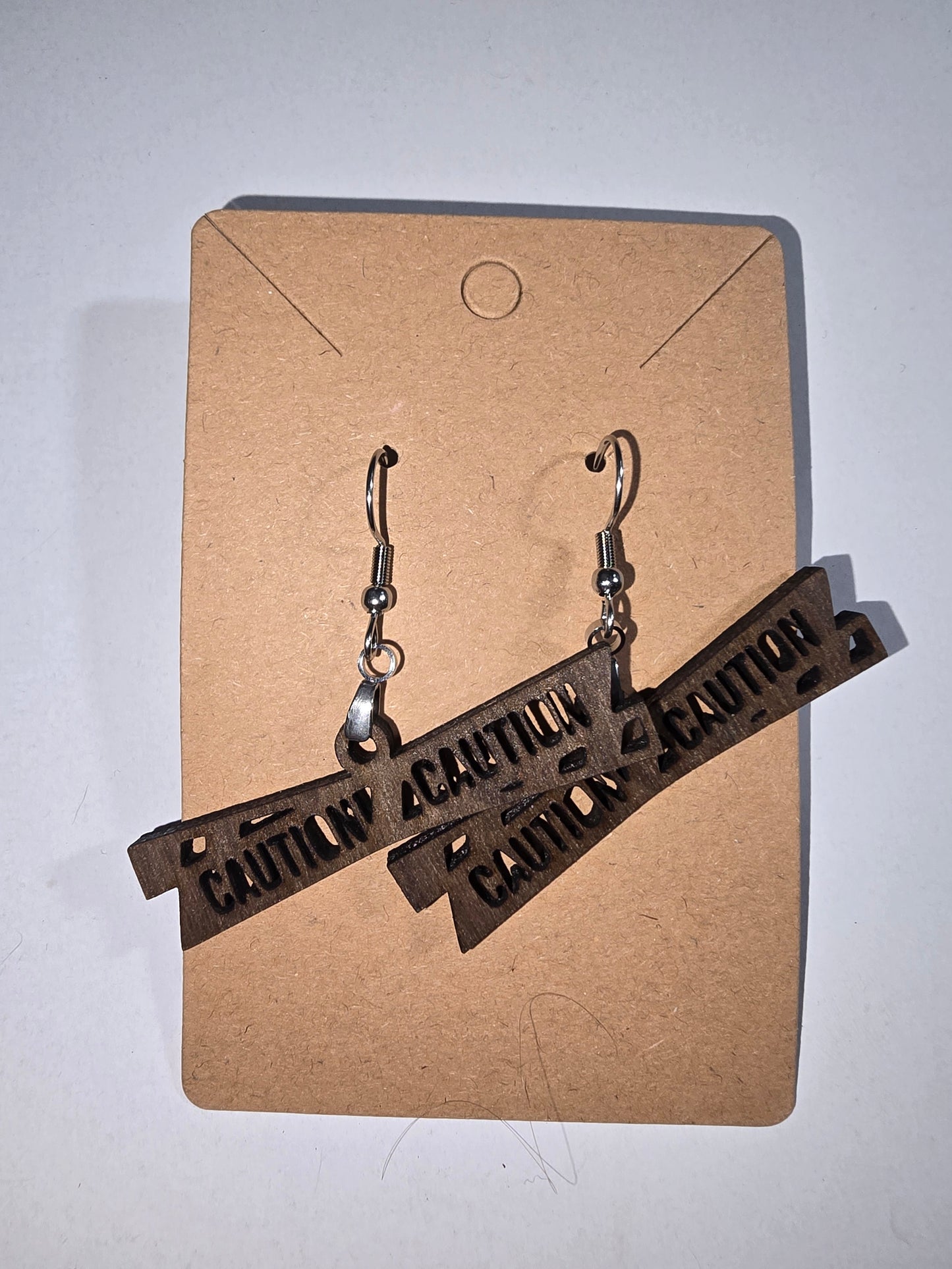 Caution Barricade Earrings