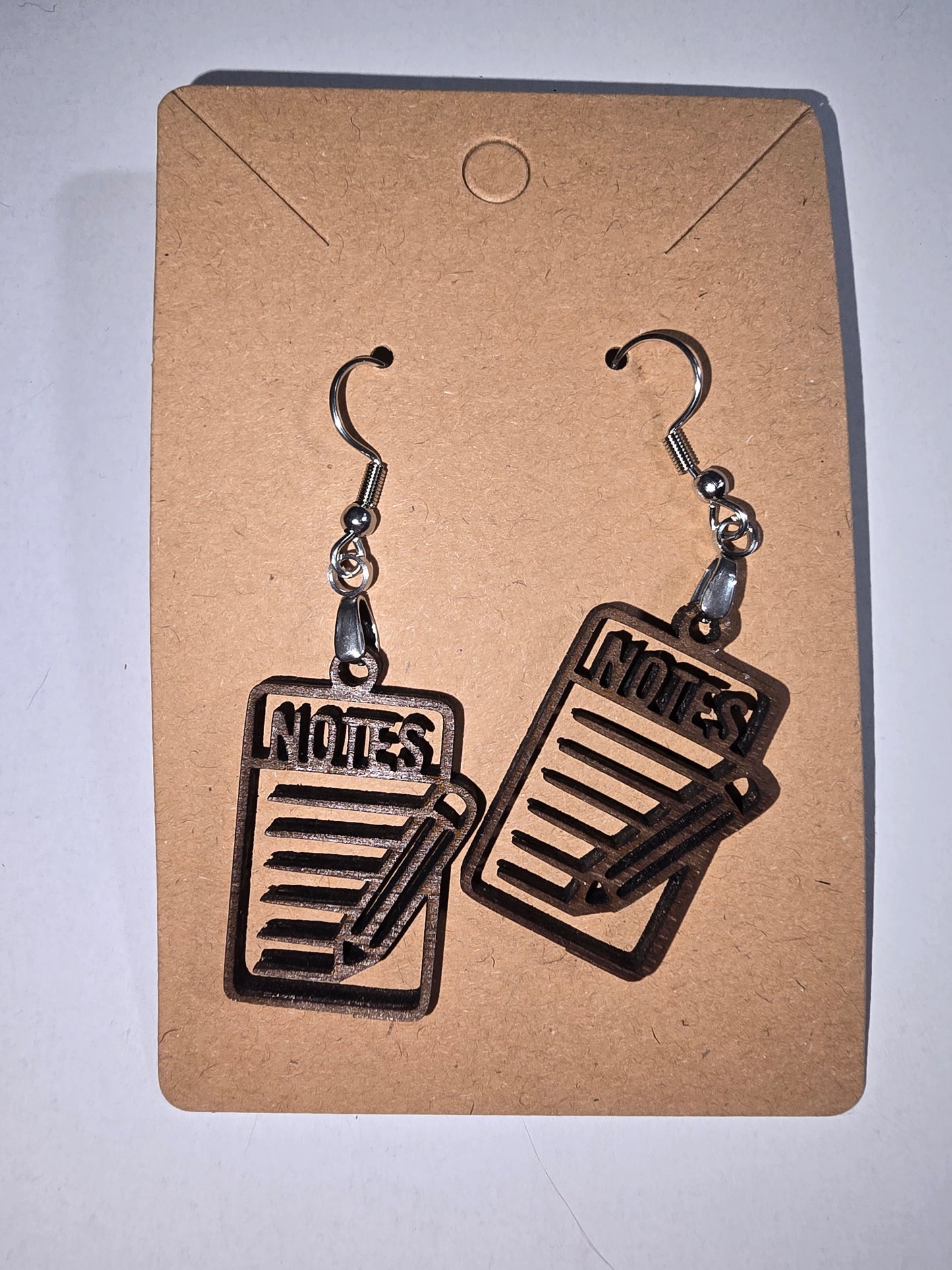 Notepad Earrings