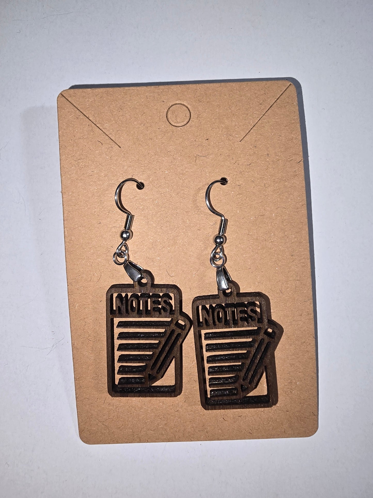 Notepad Earrings