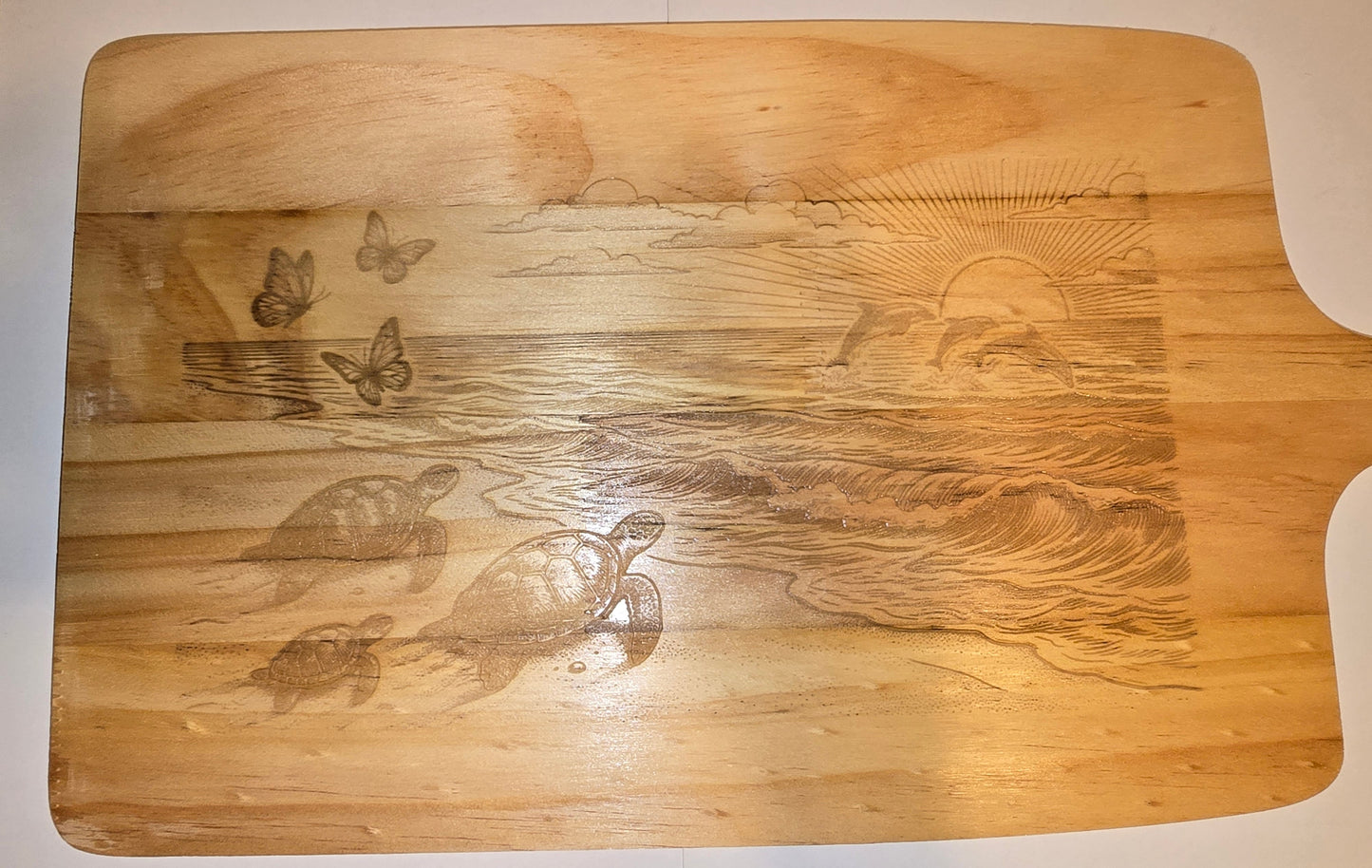 Water and Wildlife Charcuterie Board Two Sided