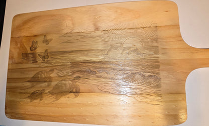 Water and Wildlife Charcuterie Board Two Sided