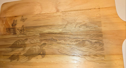 Water and Wildlife Charcuterie Board Two Sided