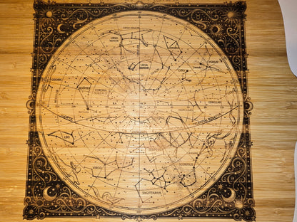 Custom Star Chart Charcuterie Board Two Sided