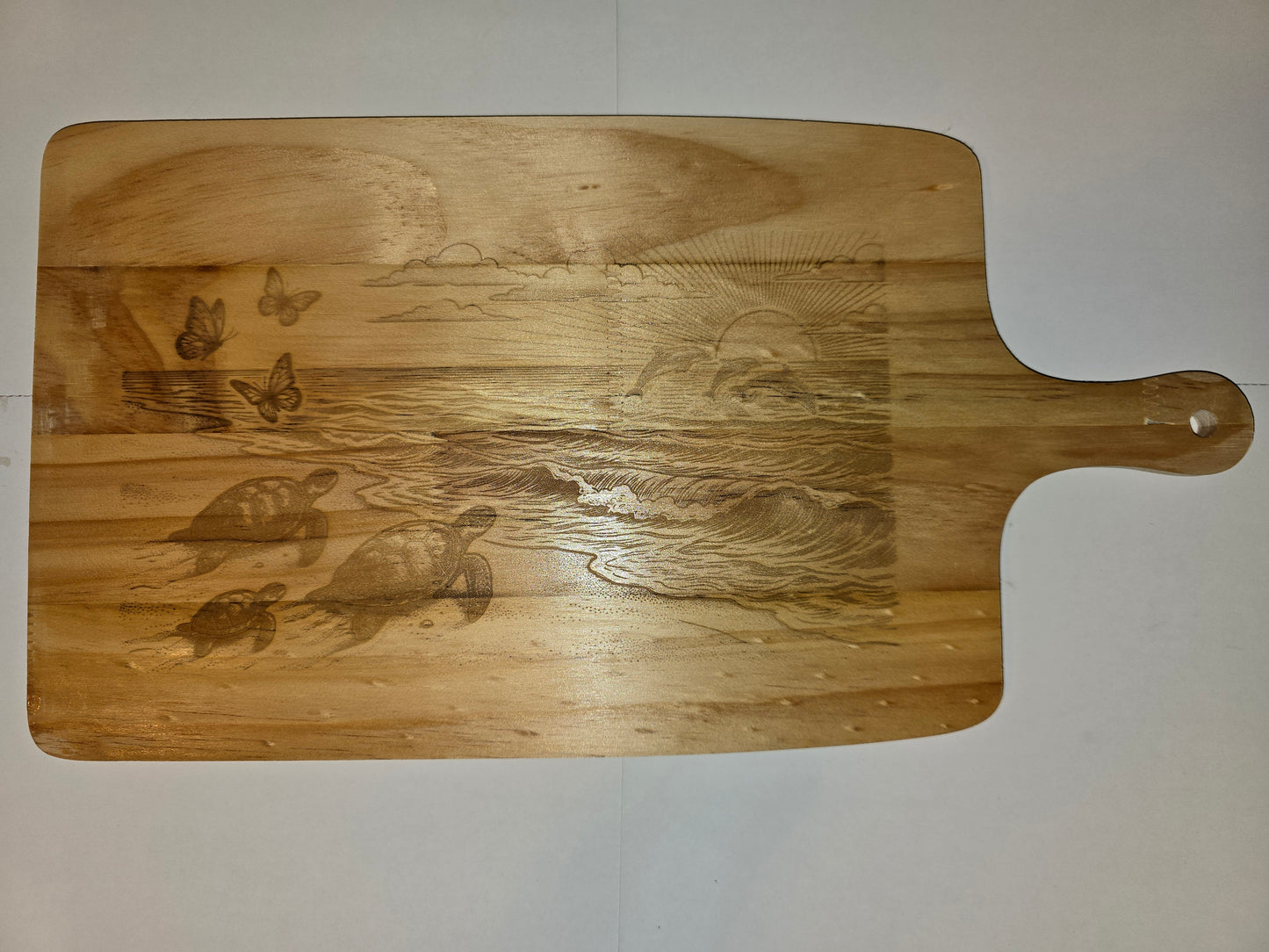 Water and Wildlife Charcuterie Board Two Sided