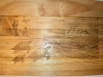 Water and Wildlife Charcuterie Board Two Sided