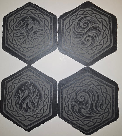Four Elements Coasters