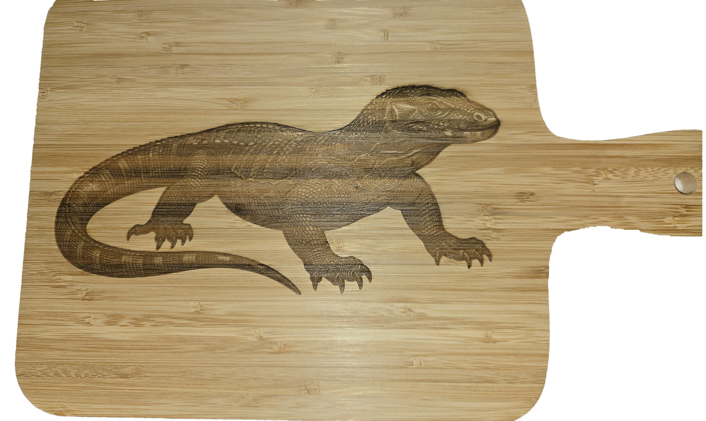 Custom Monitor Lizard Charcuterie Board one-sided