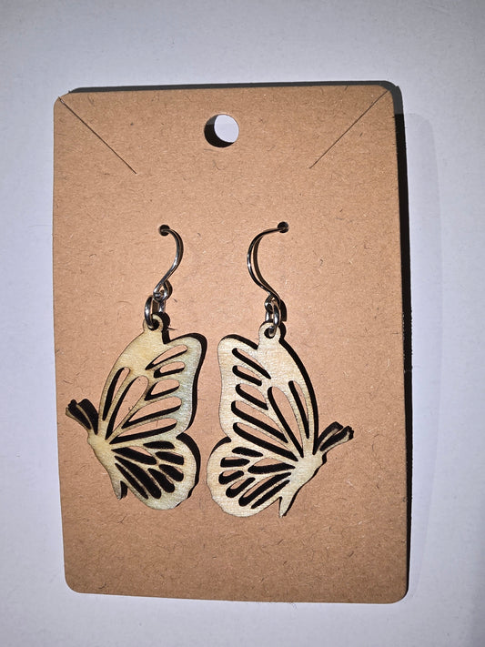 Laser Cut Butterfly Earrings