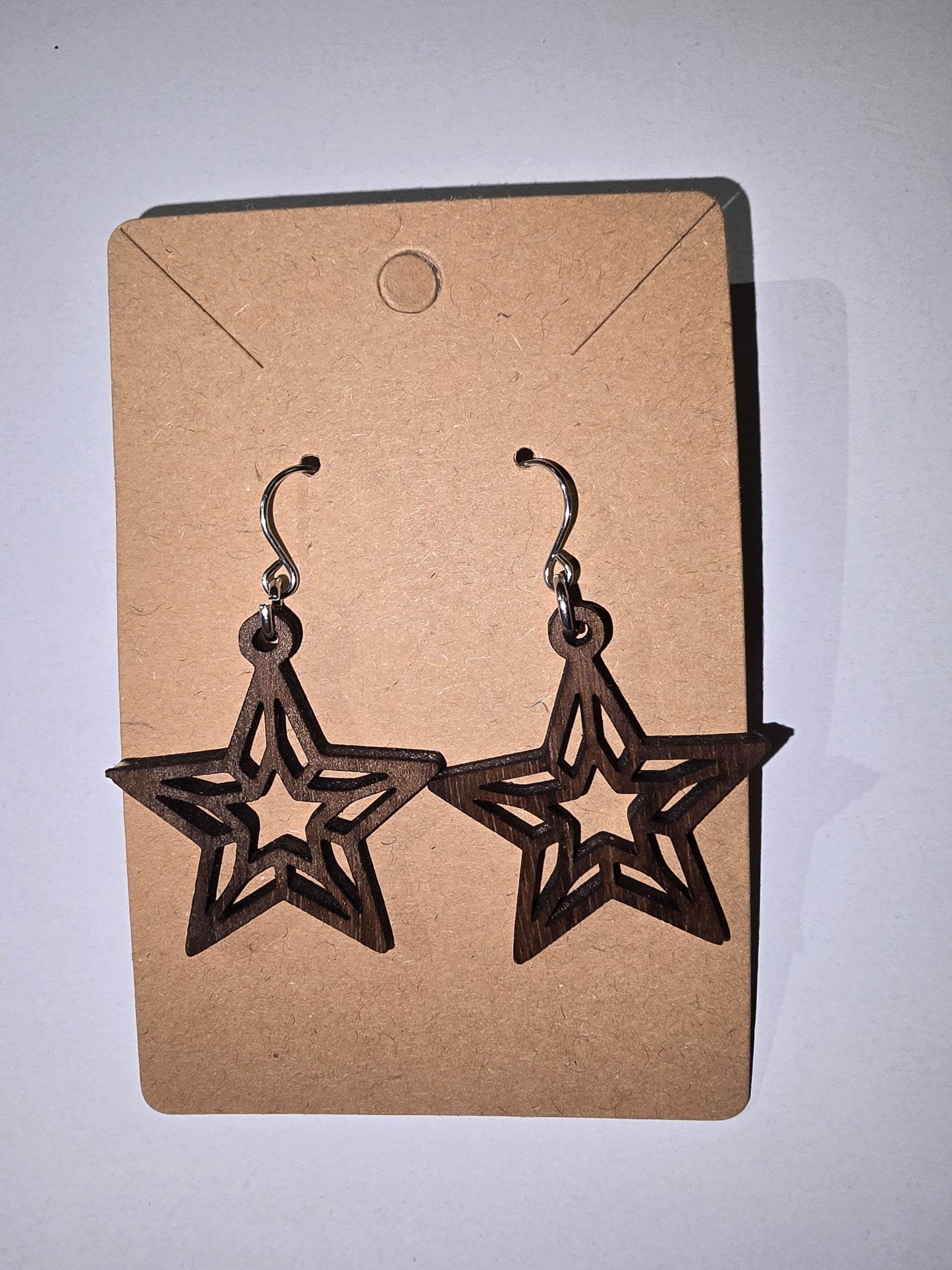Laser Cut star Earrings