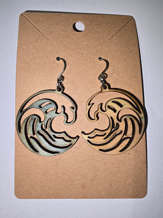 Laser Cut wave Earrings
