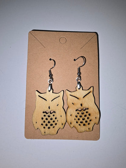 Laser Cut owl Earrings