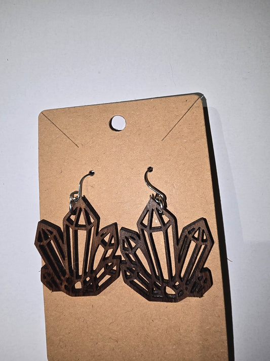 Laser Cut gem Earrings