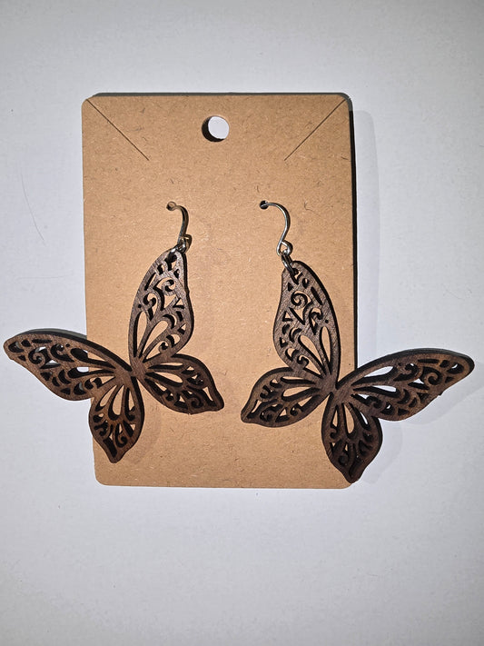 Laser Cut Butterfly Earrings