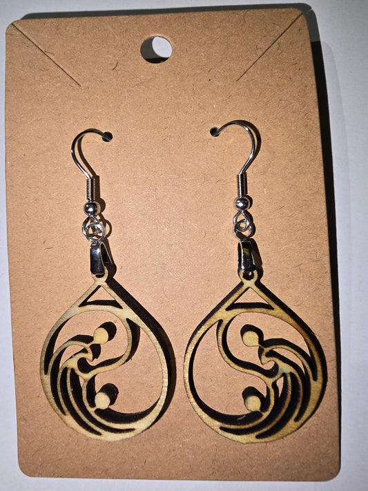 Laser Cut wave Earrings