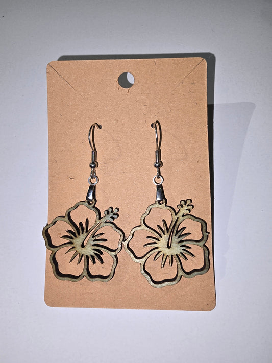 Laser Cut flower Earrings