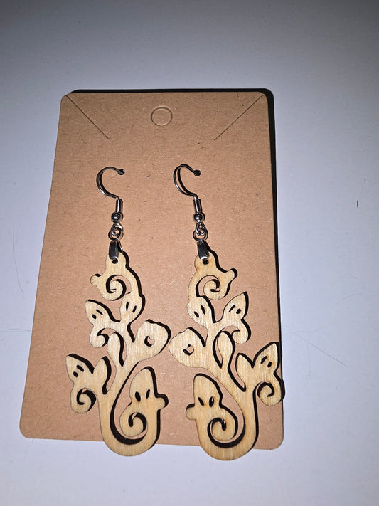 Laser cut ghosty earrings