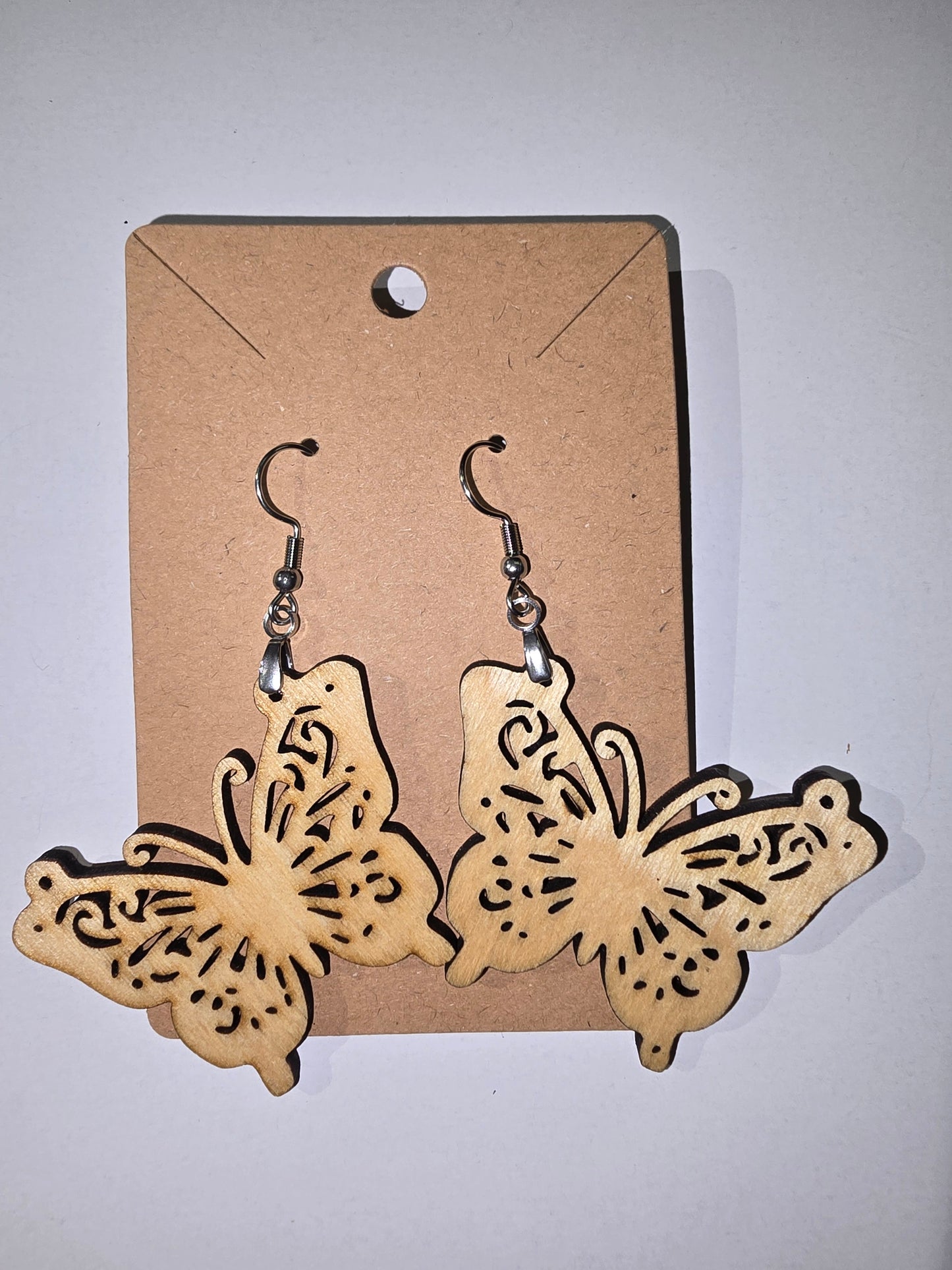 Laser Cut Butterfly Earrings