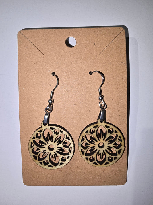 Laser Cut flower Earrings