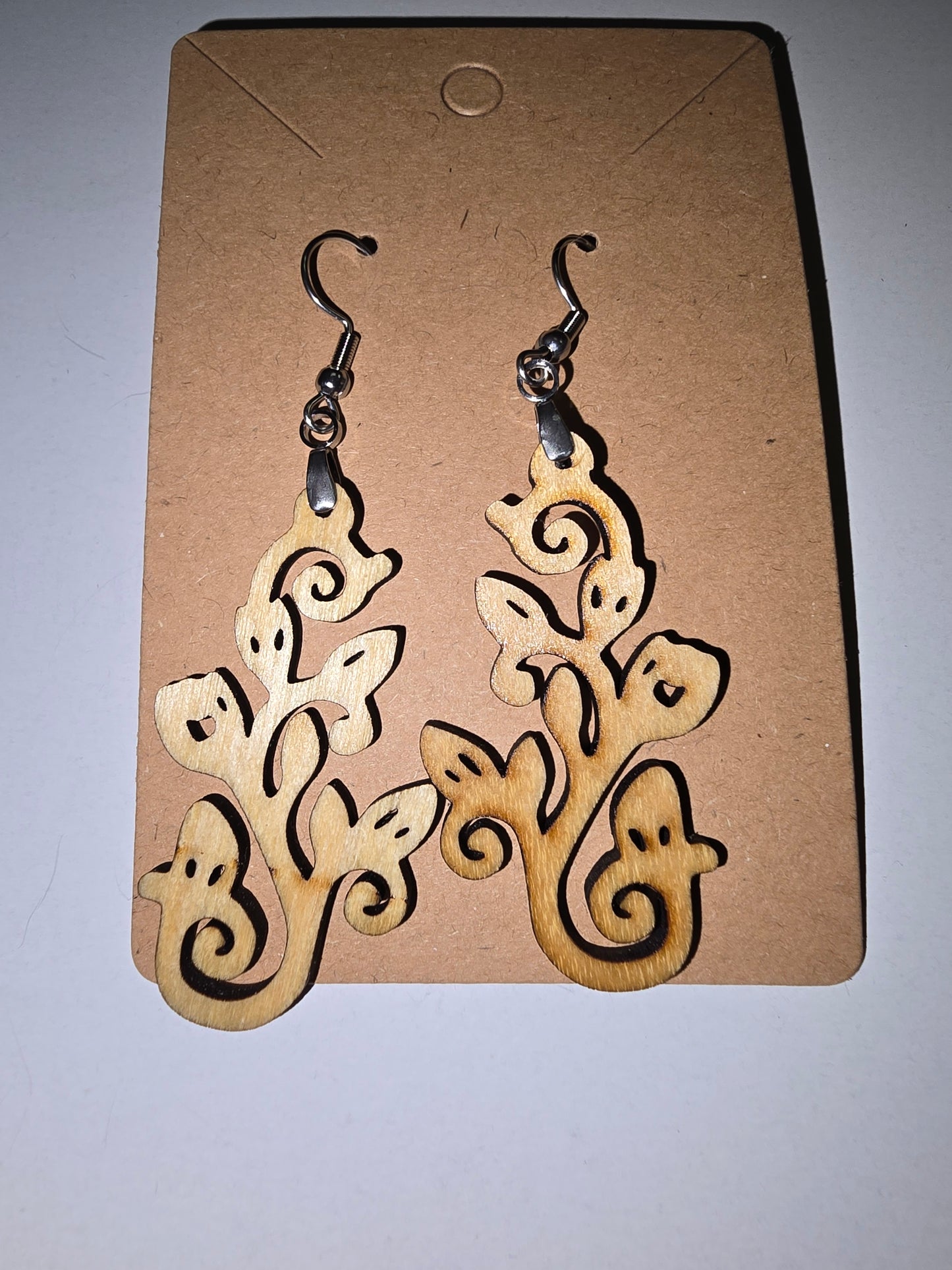 Laser cut ghosty earrings