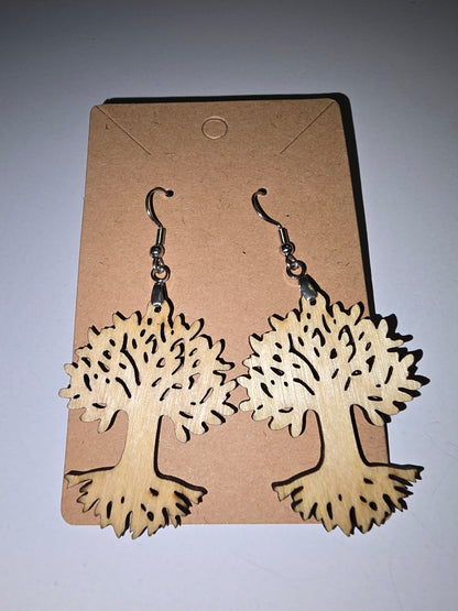 Laser Cut tree of life Earrings