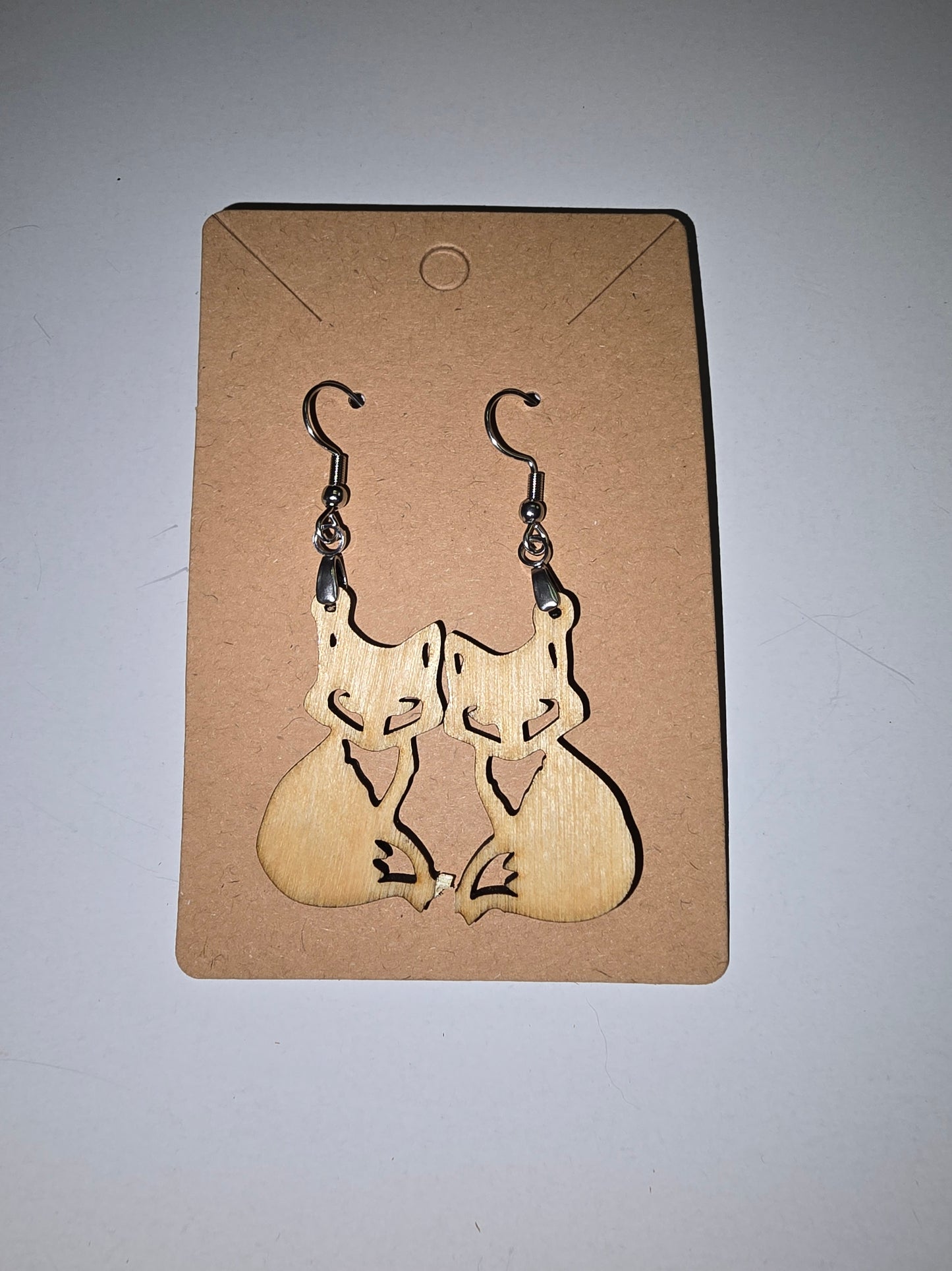 Laser Cut fox Earrings